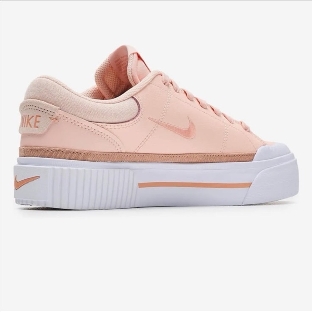 New Nike Court Legacy Lift Women's $95 Size 11 Washed Coral/Apricot Agate/White - Picture 3 of 10